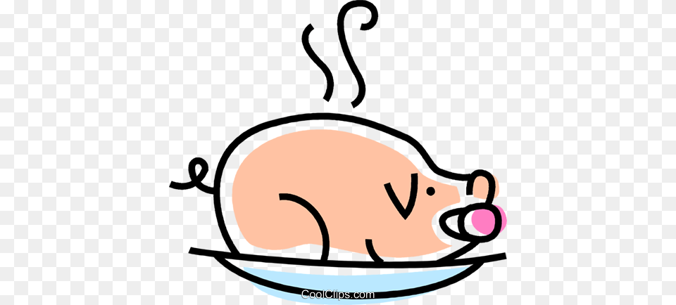 Pork Royalty Vector Clip Art Illustration, Food, Meal, Animal, Mammal Png