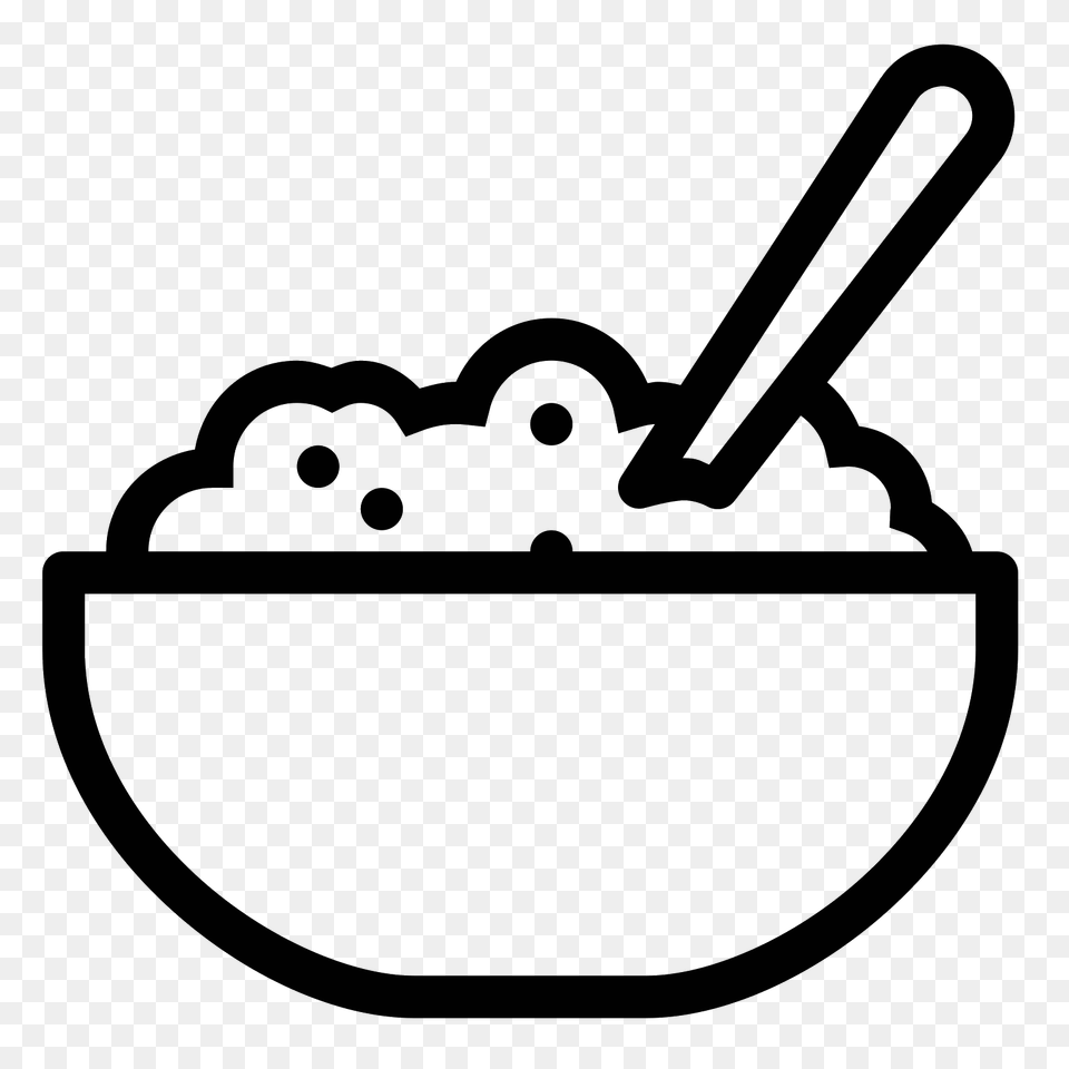 Porridge Icon, Gray Free Transparent Png