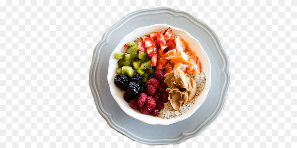 Porridge With Fresh Fruit, Berry, Produce, Plant, Food Png