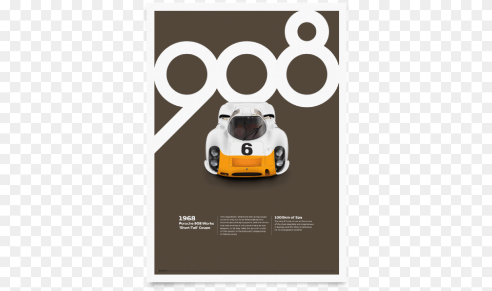 Porsche 908 1 Porsche 908 Poster, Advertisement, Car, Transportation, Vehicle Free Transparent Png