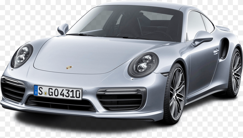 Porsche 911 Turbo Silver Car Image Porsche, Sedan, Vehicle, Transportation, Wheel Free Png