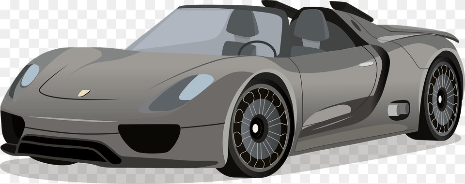 Porsche 918 Spyder Concept Car Clipart, Wheel, Machine, Vehicle, Transportation Png