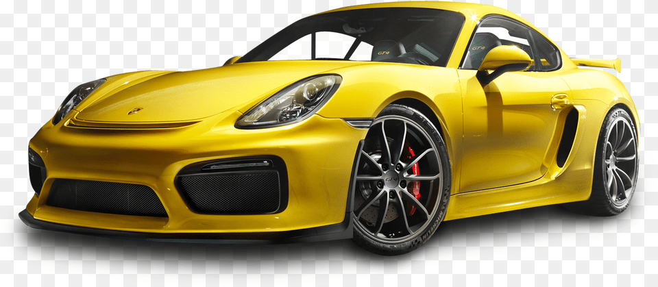 Porsche Cayman Gt4 Yellow Car Image Porsche, Alloy Wheel, Vehicle, Transportation, Tire Png