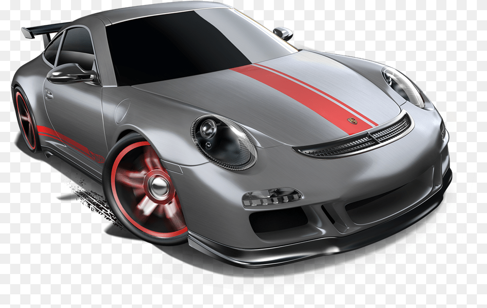 Porsche Hot Wheels Hot Wheels Cars Porsche Porsche Gt3 Gray With Red, Car, Vehicle, Coupe, Transportation Free Transparent Png
