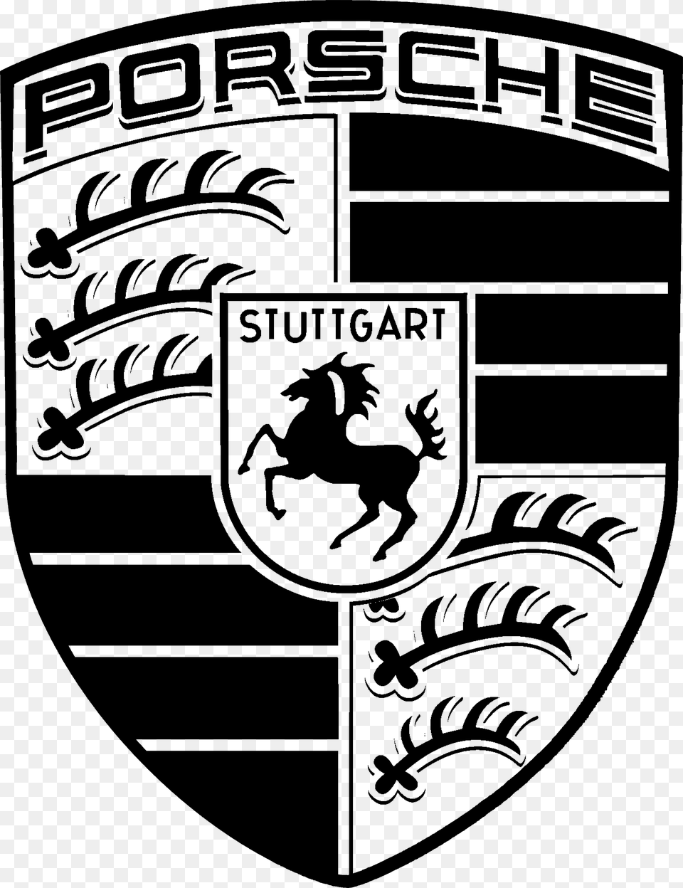 Porsche Logo, Emblem, Symbol, Armor, Animal Png Image