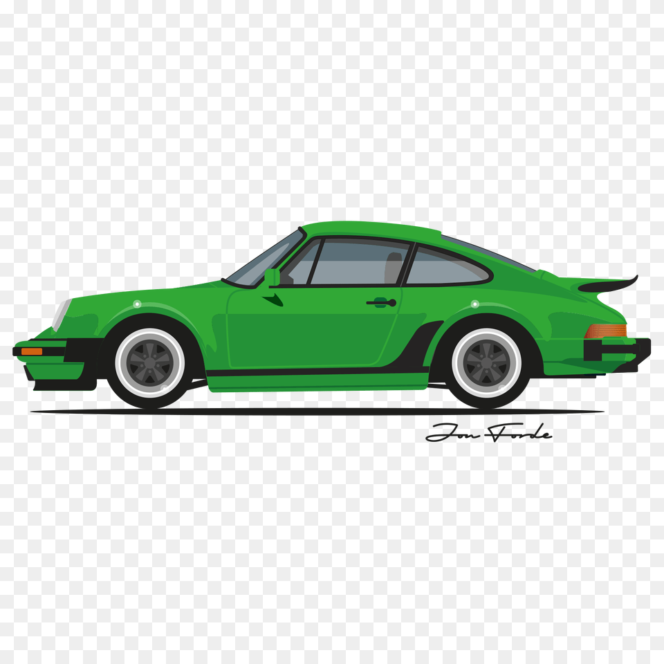 Porsche Turbo Whale Tail Jon Forde Automotive Illustrator, Alloy Wheel, Vehicle, Transportation, Tire Free Transparent Png