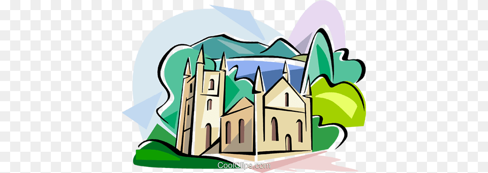 Port Arthur Tasmania Royalty Vector Clip Art Illustration, Architecture, Church, Cathedral, Building Png