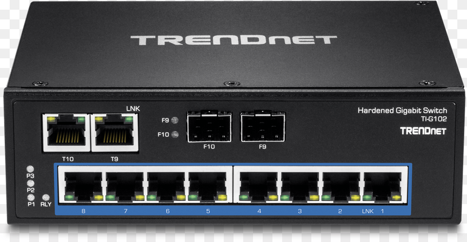 Port Hardened Industrial Gigabit Din Rail Switch Trendnet Ti G102 Switch 10 Ports Unmanaged, Electronics, Hardware, Hub, Computer Hardware Free Transparent Png