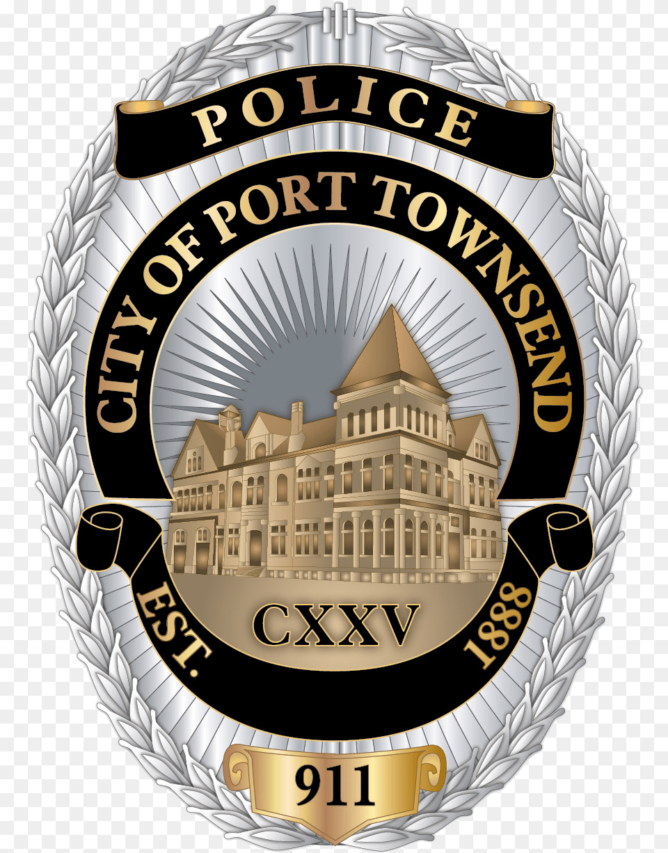 Port Townsend Police Department Solid, Badge, Logo, Symbol Free Png Download