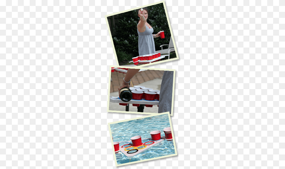 Portable Beer Pong Table Floating Beer Pong Table Gopong 8 Foot Portable Folding Beer Pongflip Cup Table, Person, Pool, Water, Art Free Png Download