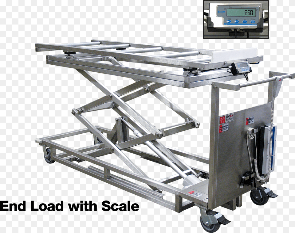 Portable Cadaver Scissor Lift With Rollers Mortech Manufacturing Inc, Computer Hardware, Electronics, Hardware, Machine Free Transparent Png