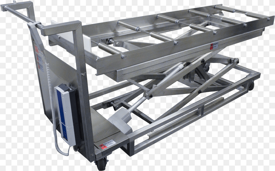 Portable Cadaver Scissor Lift With Rollersclass Roof Rack, Aluminium, Device, Machine Png