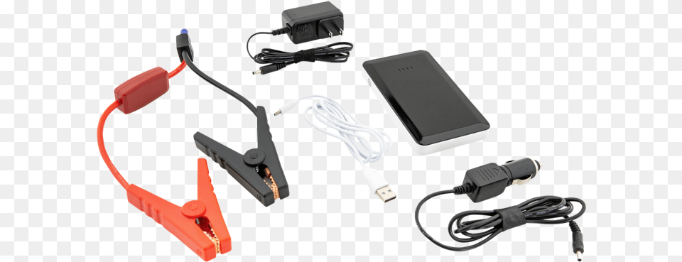 Portable Car Battery Jump Starter Amp Phone Charger Usb Cable, Adapter, Electronics Free Png Download