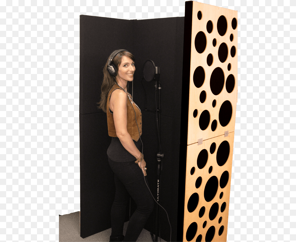 Portable Isolation Booth Vocal Booth By Gik Acoustics Portable Vocal Booth, Adult, Person, Woman, Female Png
