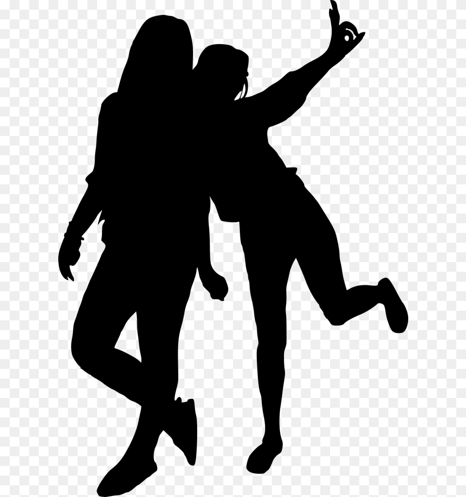 Portable Network Graphics Clip Art Silhouette Dance Girls Silhouette, Gray Free Png Download