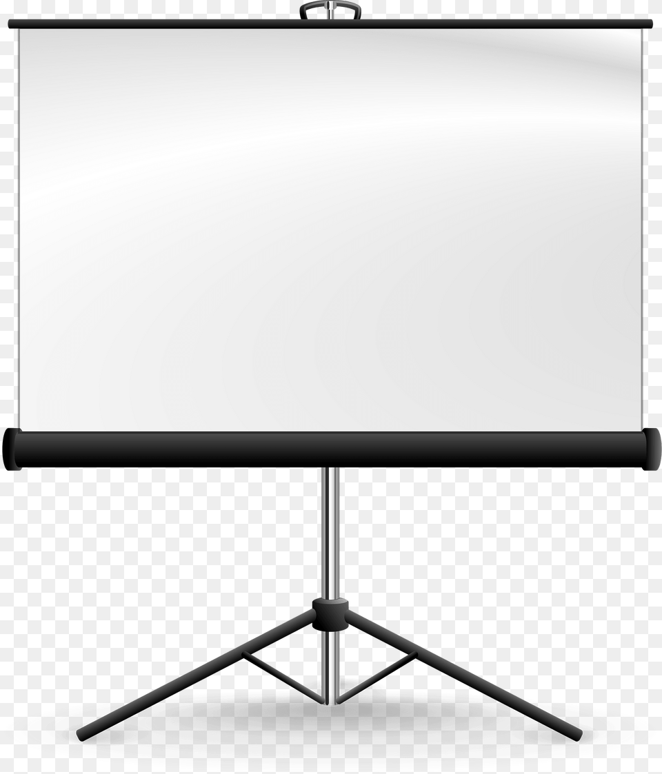 Portable Projection Screen Black And White Clipart, Electronics, Projection Screen, White Board, Computer Hardware Png Image