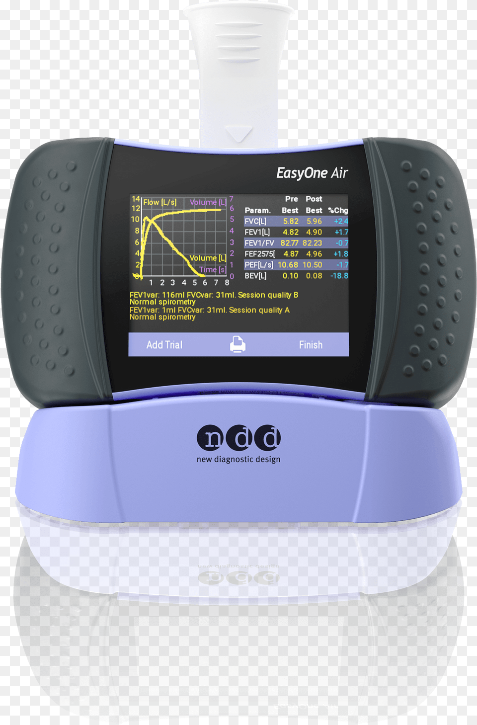 Portable Spirometry Machine U0026 Pc Spirometer Easyone Air Measuring Instrument, Cushion, Home Decor, Electronics, Headrest Free Png Download