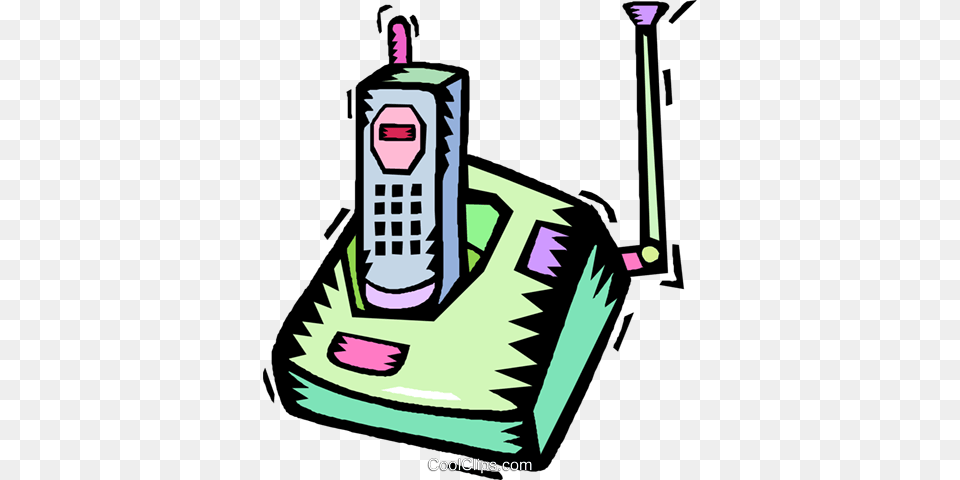 Portable Telephone With Charger Royalty Vector Clip Art, Electronics, Phone, Mobile Phone, Ammunition Free Transparent Png