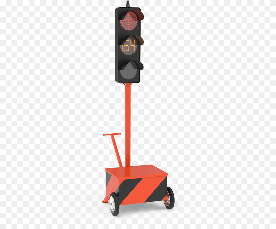 Portable Traffic Lights With Radio Frequency Link Communication Traffic Light, Traffic Light, Wheel, Machine, Lawn Mower Free Png Download