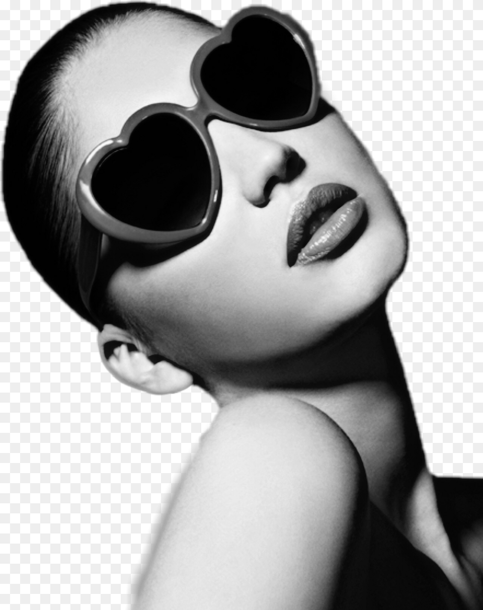 Portait Selfir Bampw Blackandwhite Black White Woman With Sunglasses, Accessories, Portrait, Photography, Person Free Png