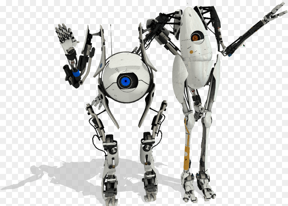 Portal 2 Black And White Glados, Robot, Person Png