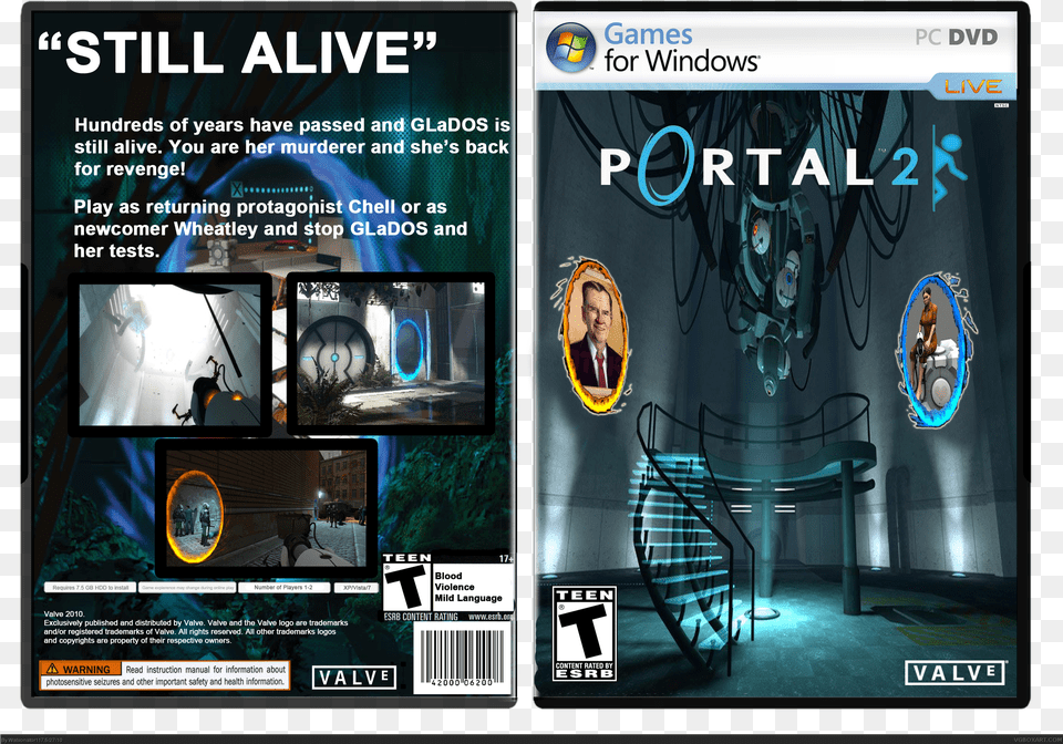 Portal 2 Box Cover Portal 2 Box Art Free Transparent Png