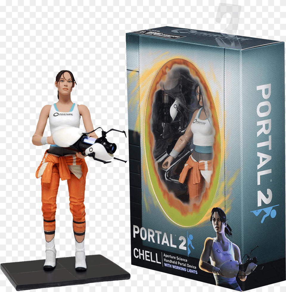 Portal 2 Chell Portal Chell Figure, Adult, Female, Figurine, Person Free Png