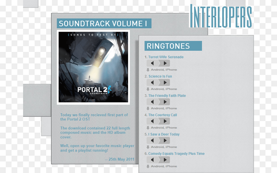 Portal 2 Soundtrack Cover, Advertisement, Poster Png