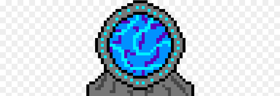 Portal Activates Making A Blinding Light Blue Glow In My Lab Pixel Art Earth, Qr Code Free Png Download