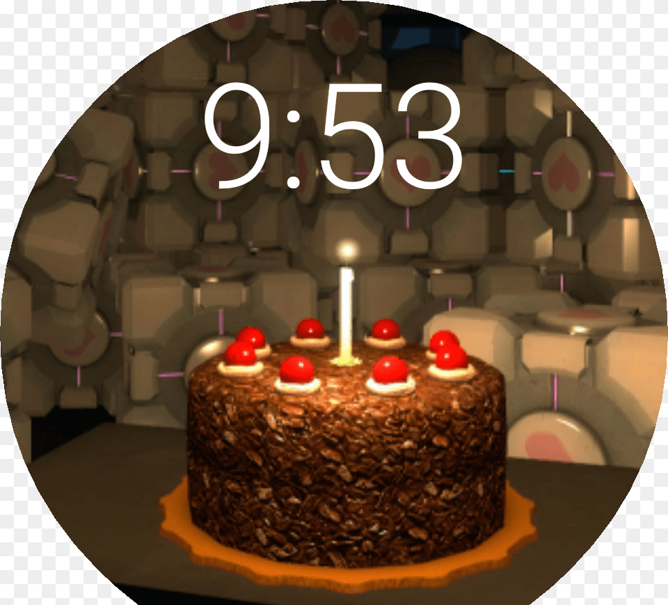 Portal Cake Download Portal Game Cake Is A Lie, Birthday Cake, Cream, Dessert, Food Free Transparent Png