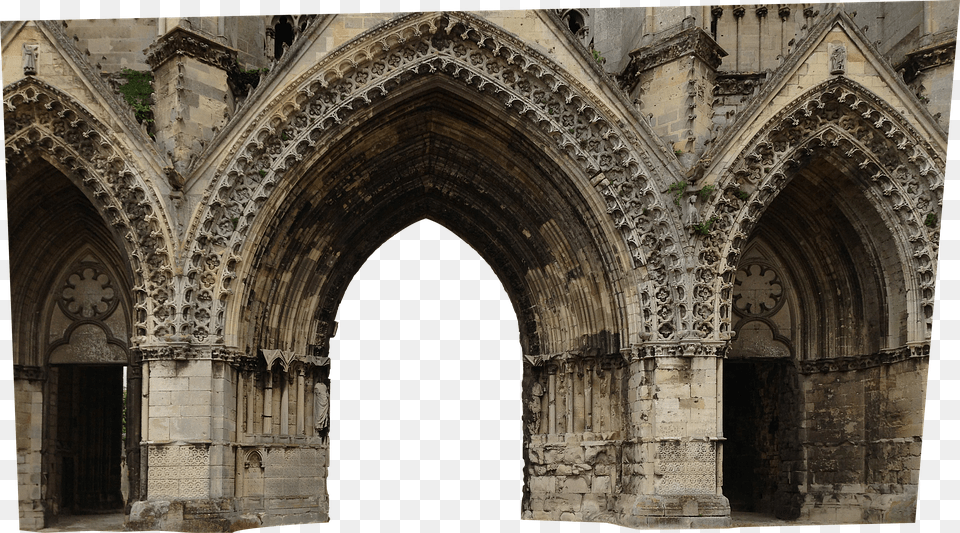 Portal Gothic Architecture Church Building Abbey Of St Jean Des Vignes, Arch, Cathedral, Gothic Arch, Crypt Free Png Download