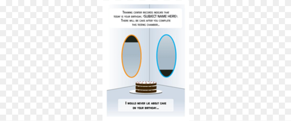 Portal Greeting Cards Aperture Science Birthday Geeky Nerdy Science Birthday Cards, Advertisement, Birthday Cake, Cake, Cream Png Image