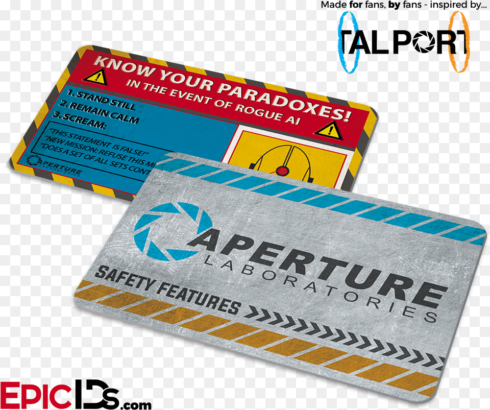 Portal Inspired Aperture Labs Know Your Paradoxes Aperture Portal Video Game, Text, Business Card, Paper, Credit Card Png