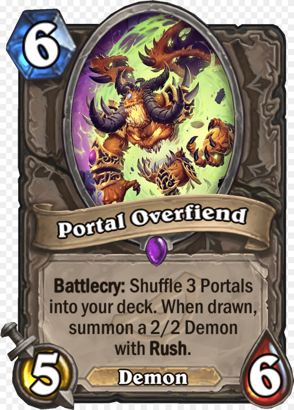 Portal Overfiend Hearthstone Big Time Racketeer, Advertisement, Person, Animal, Bee Png Image