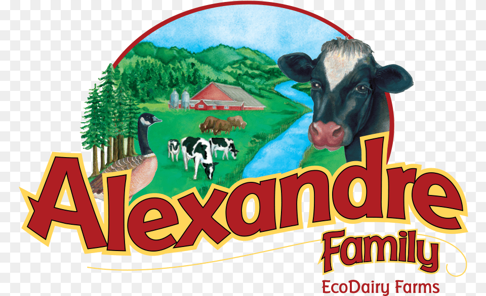 Portfolio 6alexanderfarmslogo4 Graphic Regime Brand Alexandre Dairy, Animal, Cattle, Cow, Livestock Free Transparent Png