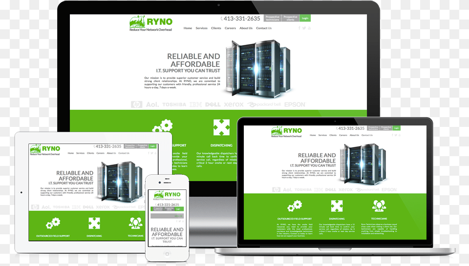 Portfolio Service Technician Website For Ryno Network Online Advertising, Computer, Computer Hardware, Electronics, Hardware Free Png