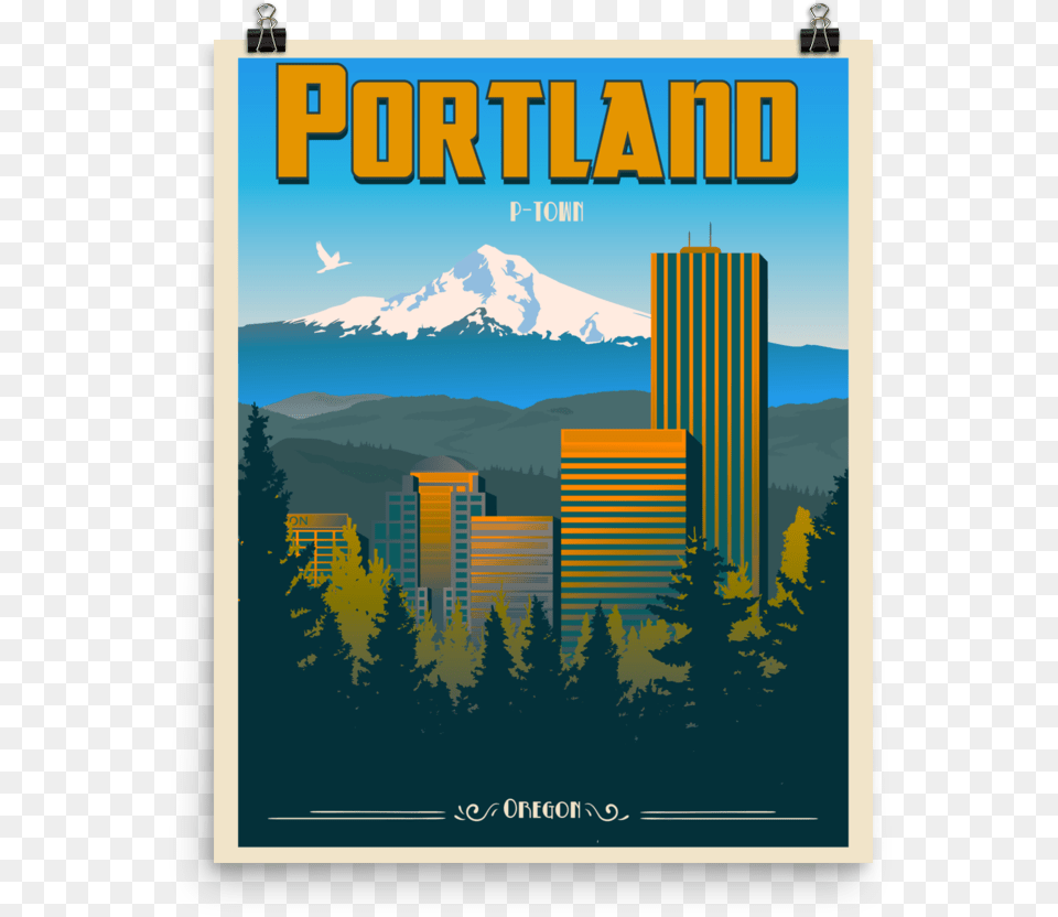 Portland, Advertisement, Tree, City, Poster Free Transparent Png