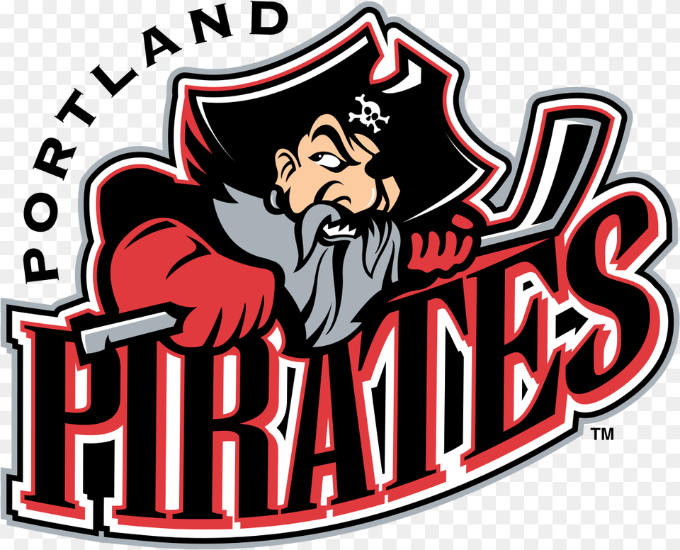 Portland Pirates Logo, Person, Face, Head Free Png Download