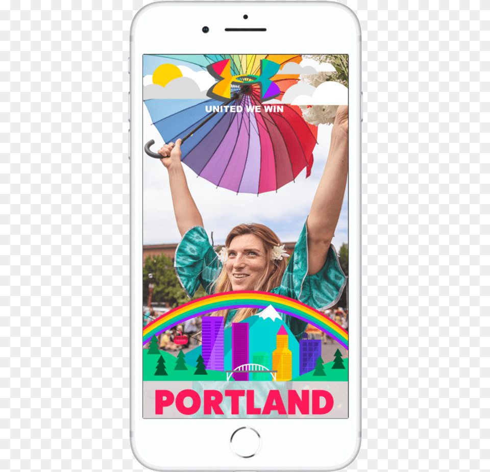 Portlandpride Snapchatfilter Square, Electronics, Mobile Phone, Phone, Adult Png Image