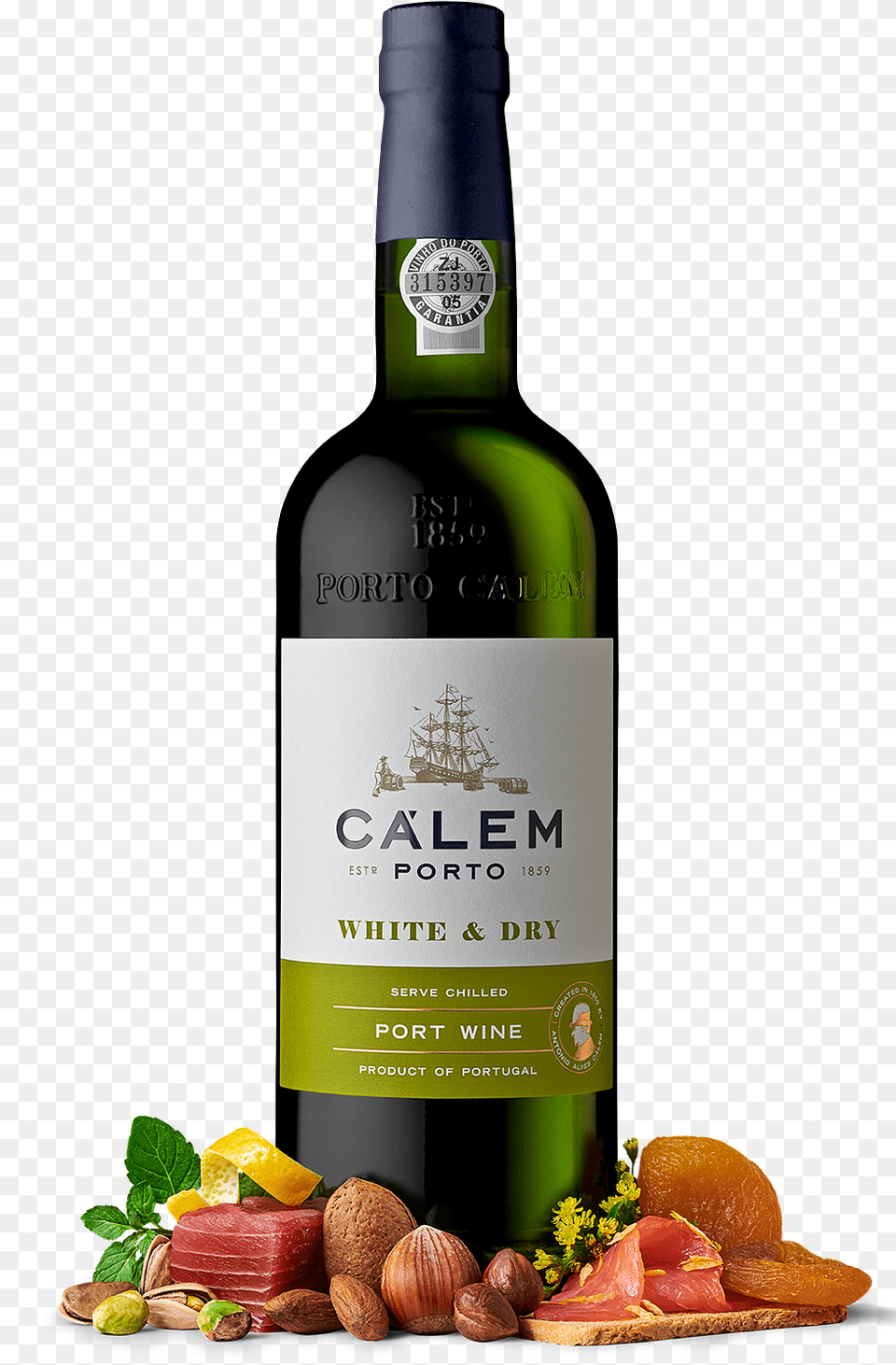 Porto Calem White And Dry, Alcohol, Beverage, Bottle, Liquor Free Png