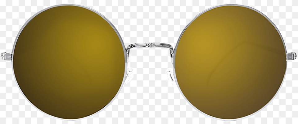 Porto Cervo I Silver With Gold Mirror Lenses Circle, Accessories, Glasses, Sunglasses Png Image