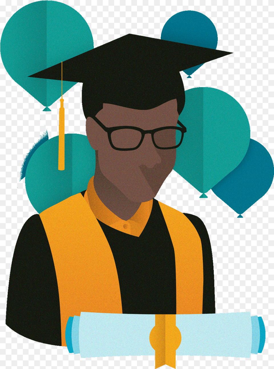 Portrait Isaac Student Success Clipart, Person, People, Graduation, Man Free Png