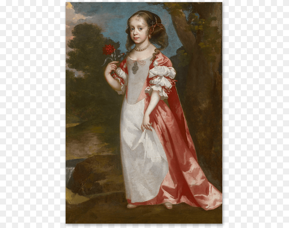 Portrait Of A Young Girl Standing In A Landscape Holding Late 17th Century Portrait Young Girl, Adult, Wedding, Person, Painting Free Png Download