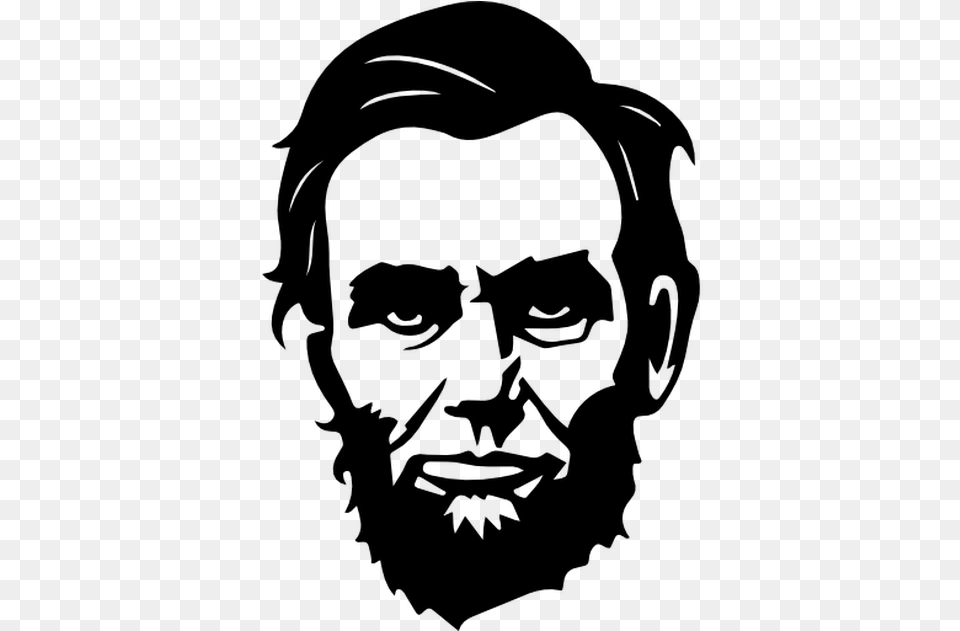 Portrait Of Abraham Lincoln United States Clip Art Abraham Lincoln Stencil Art, Gray Free Png