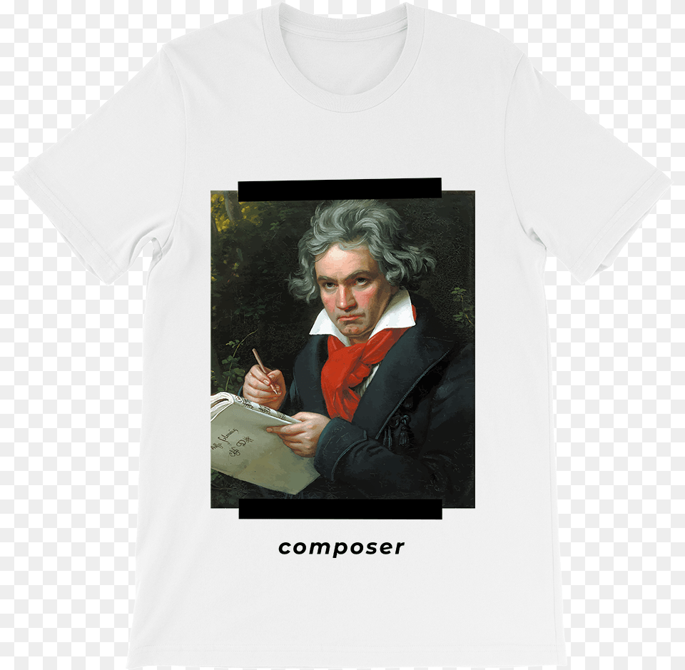Portrait Of Ludwig Van Beethoven, Clothing, Shirt, T-shirt, Adult Free Transparent Png