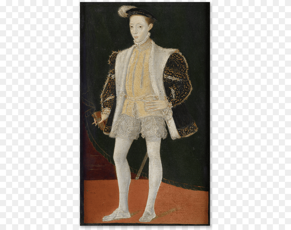 Portrait Probably Charles Iii Duke Of Lorraine Standing Giclee Painting Clouet39s Left To Right Francis Ii, Adult, Art, Male, Man Free Png