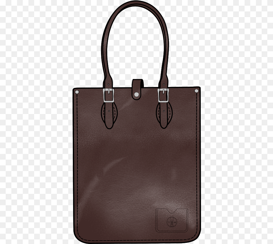 Portrait Tote In Premium Walnut Leather Handbag, Accessories, Bag, Purse, Tote Bag Free Png