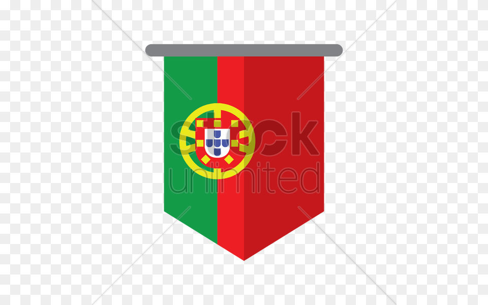 Portugal Flag Pennant Vector Png Image