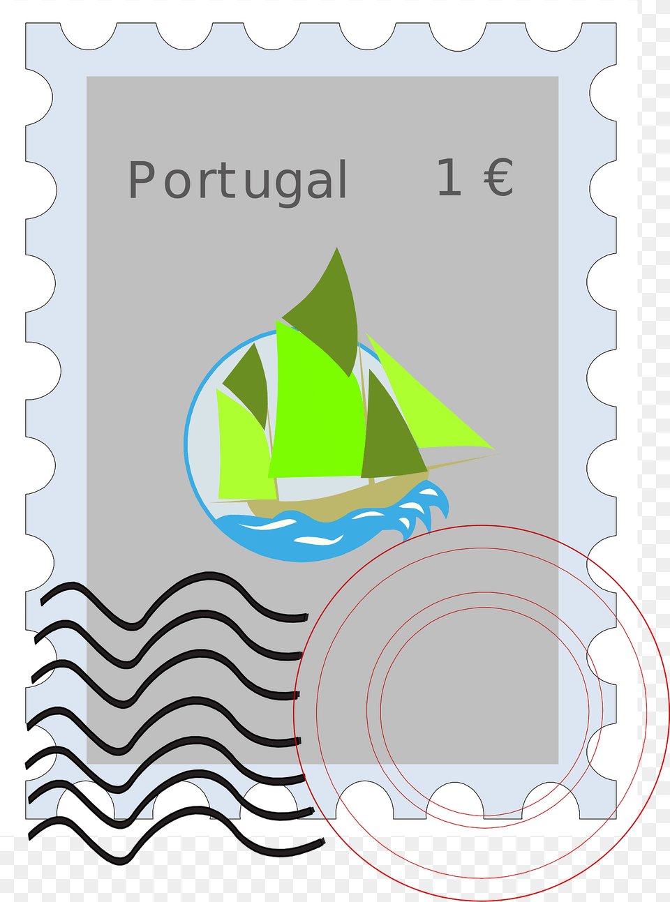 Portugal Postage Stamp Clipart, Boat, Sailboat, Transportation, Vehicle Png Image