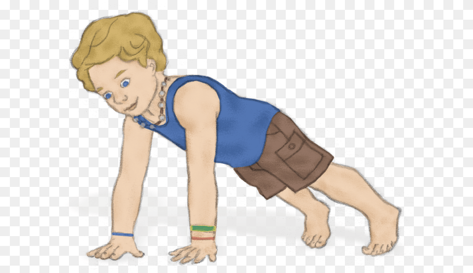 Pose To Help Children Calm Angry Feelings Plank Pose Yoga Kids, Baby, Person, Face, Head Free Png